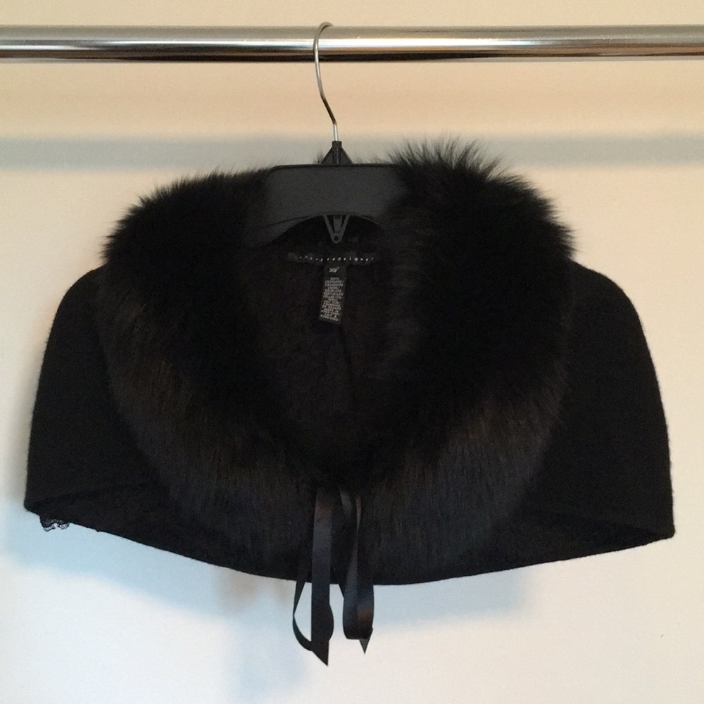 Robert Rodriguez Cashmere & Fox Fur Shrug
